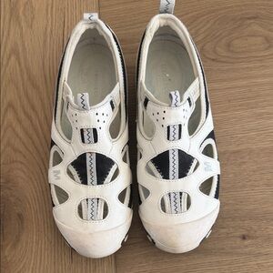 Merrell White and Black Slip-On Sneakers size 9